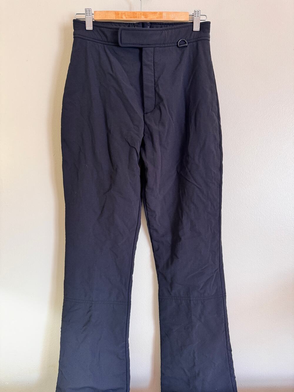 Schoeller WB-400 Womenβs 10 Long Softshell Ski Snow Pants Black Fleece Lined